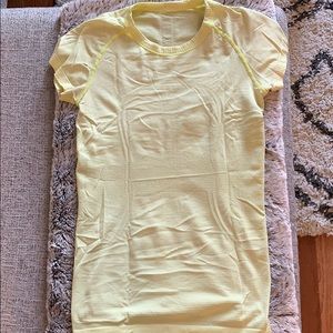 Yellow Lululemon workout top
